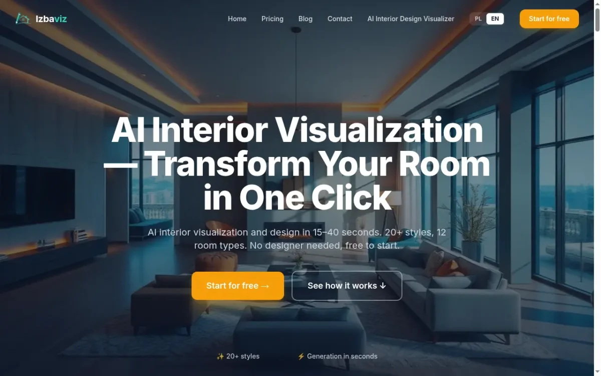 Izbaviz — AI interior visualization from a room photo
