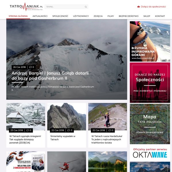 Tatromaniak – website redesign for Tatra Mountains enthusiasts