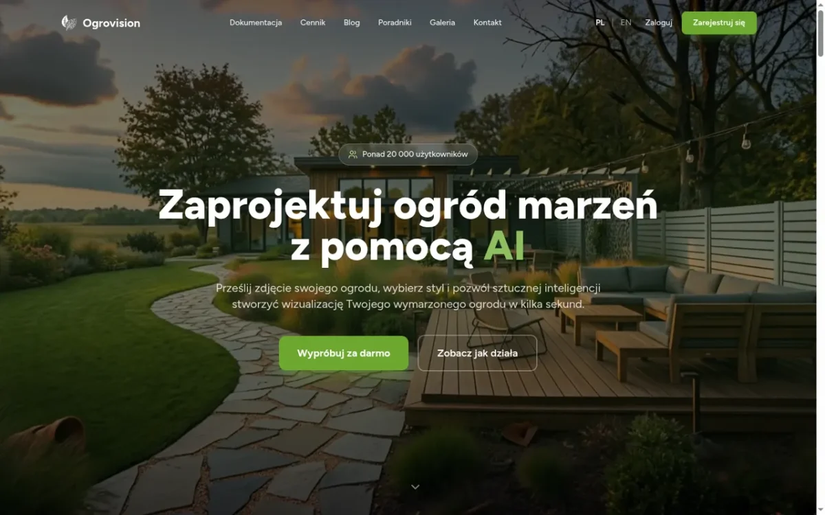 Ogrovision — projekt ogrodu z AI na podstawie zdjęcia
