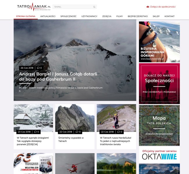 Tatromaniak – redesign serwisu dla miłośników Tatr