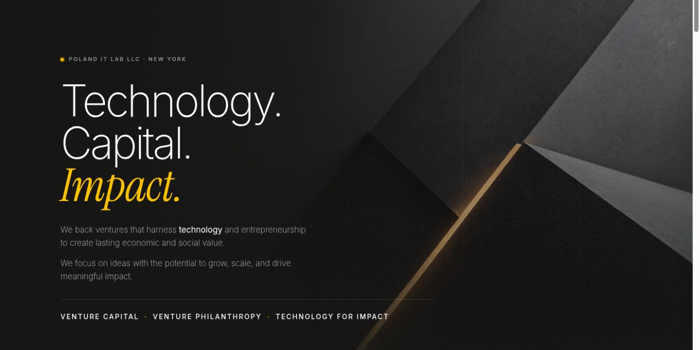 Poland IT Lab — website for an impact venture fund