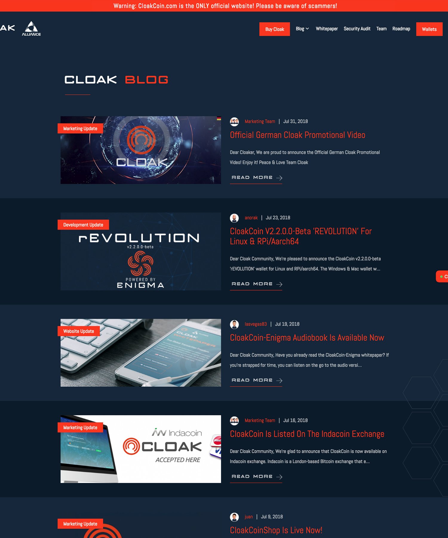 CloakCoin Project