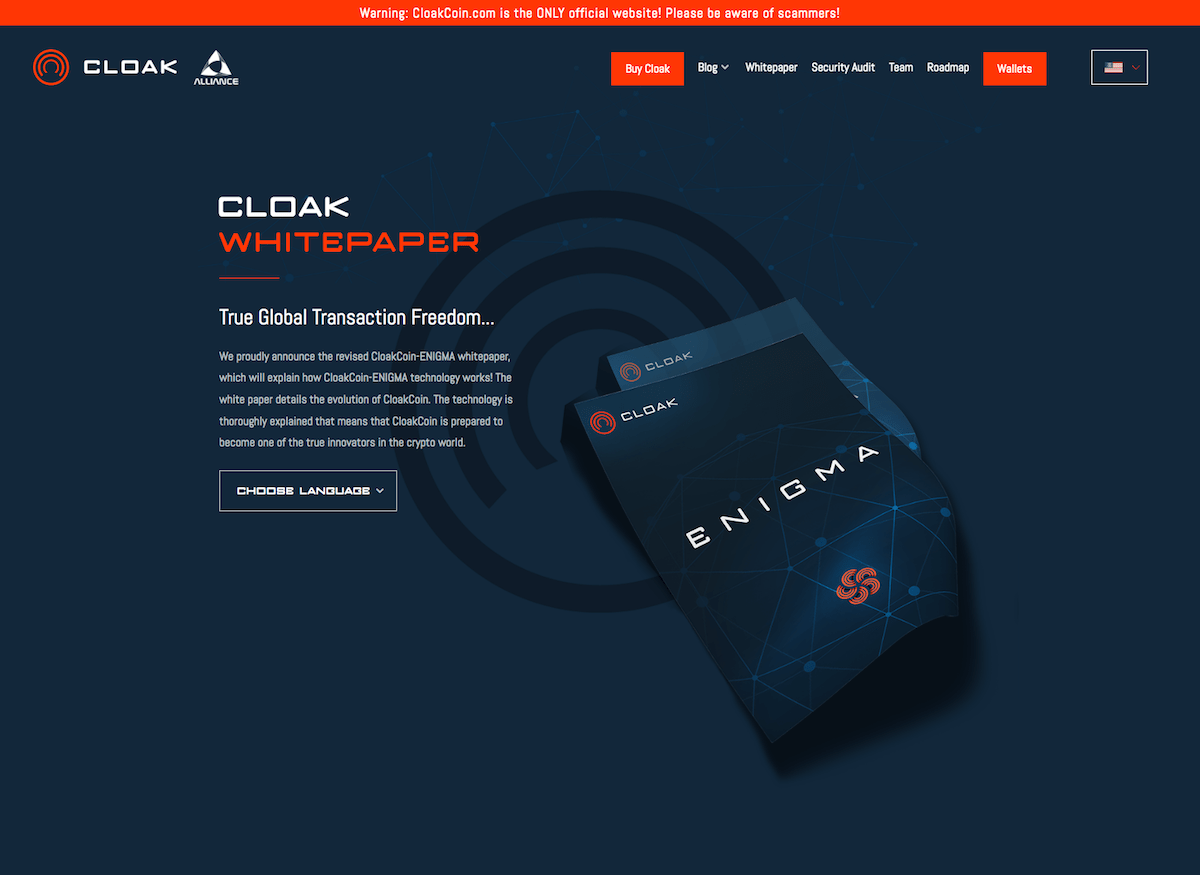 CloakCoin Project